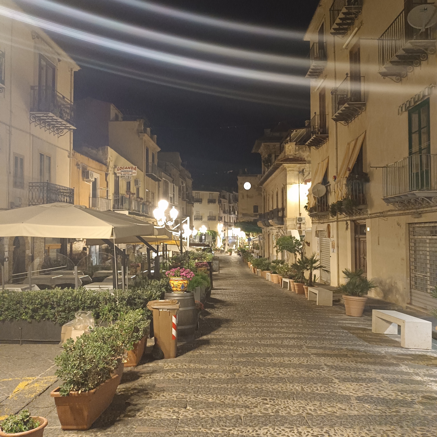 Night view of Cefalu